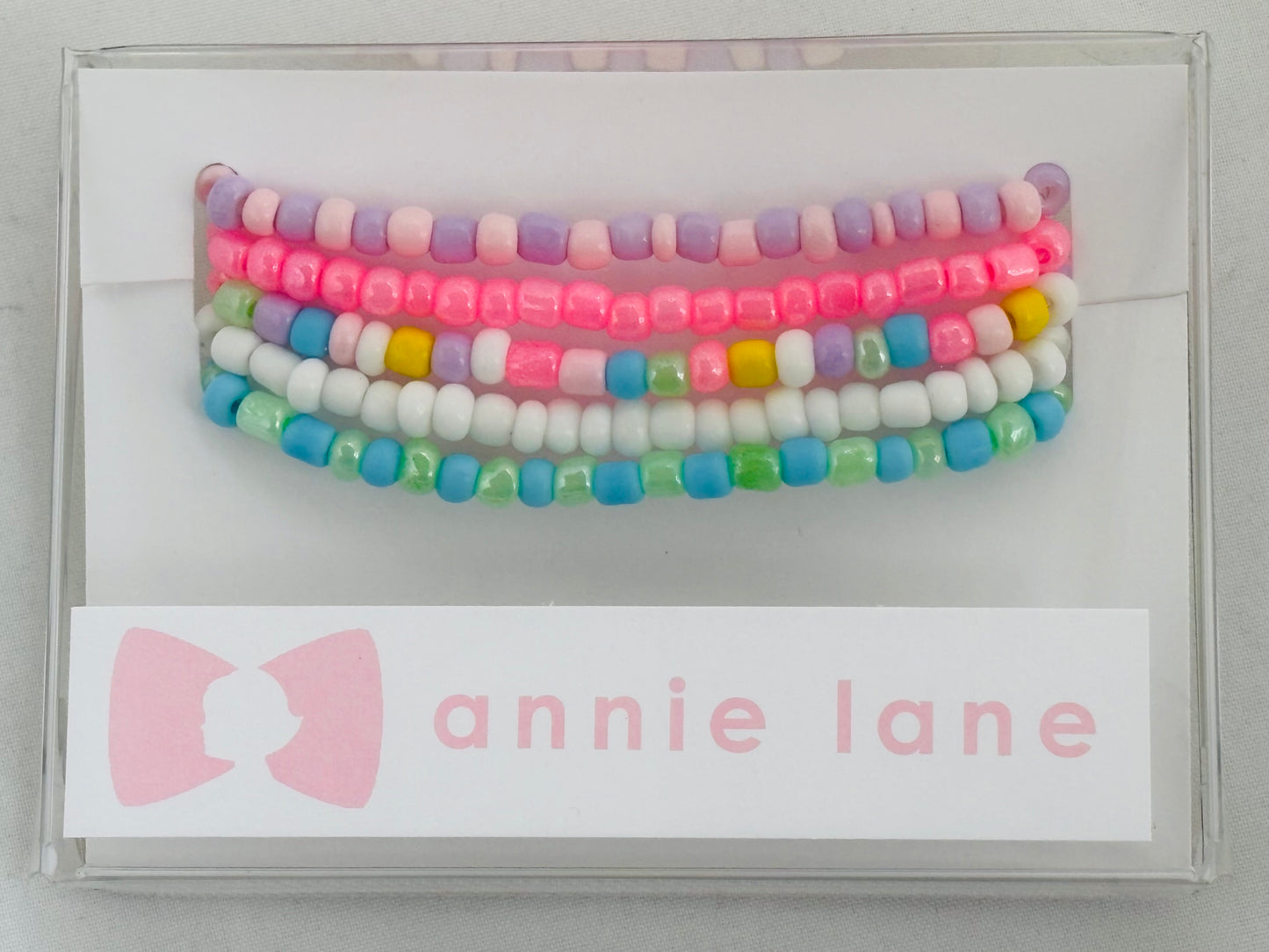 Pastel set of five bracelets