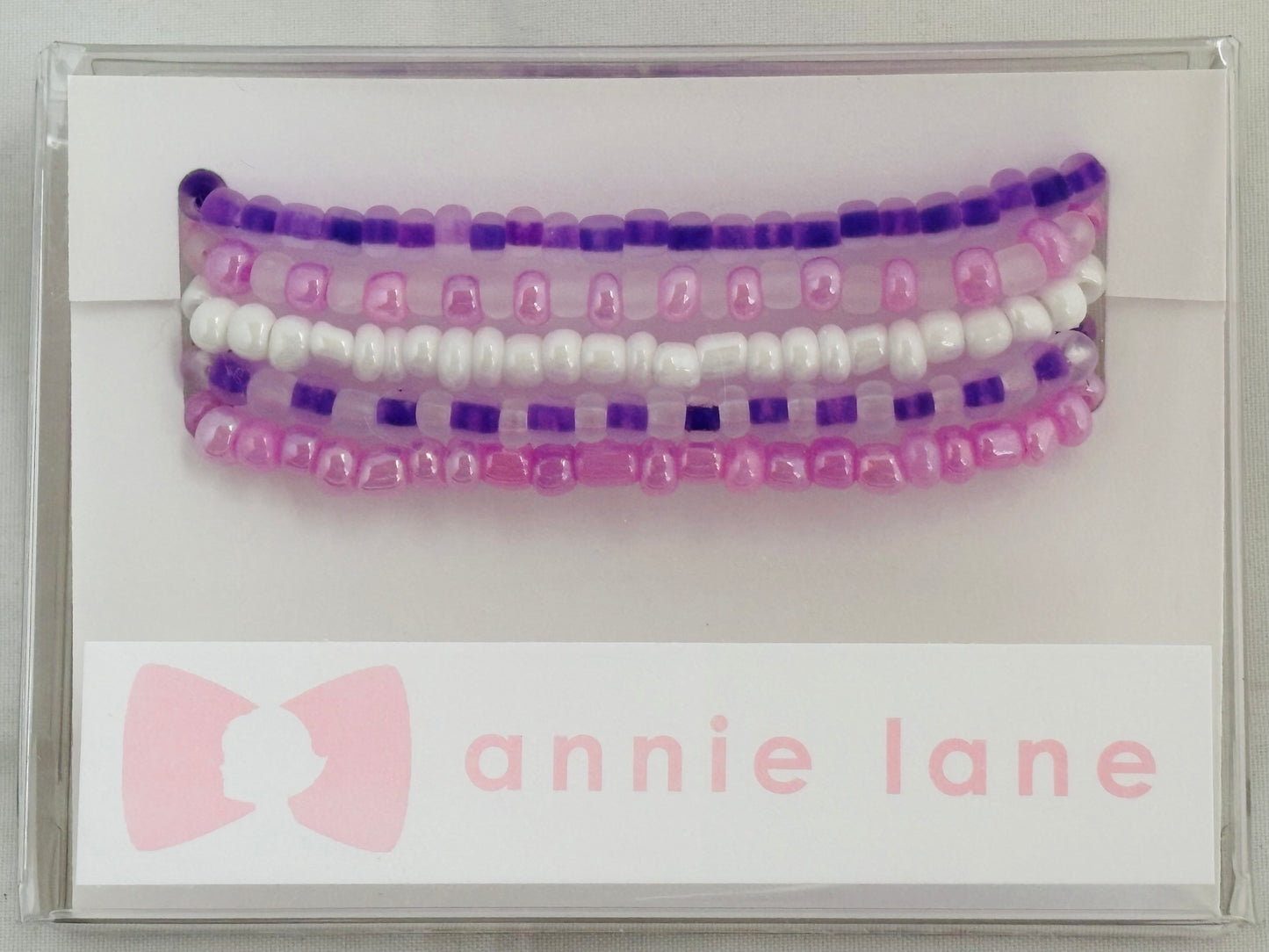 Purple set of five bracelets