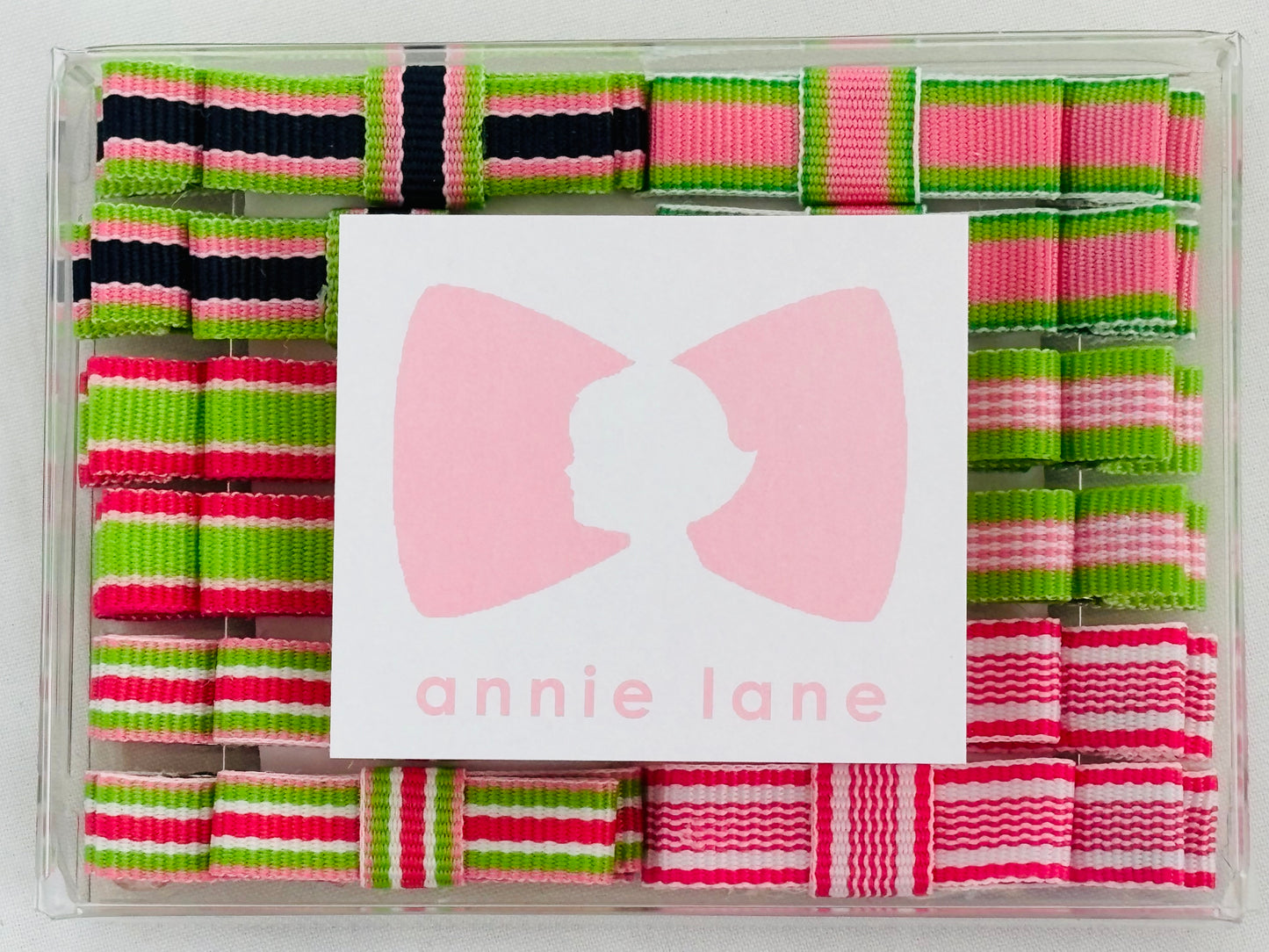 Pink/green/navy stripe pairs