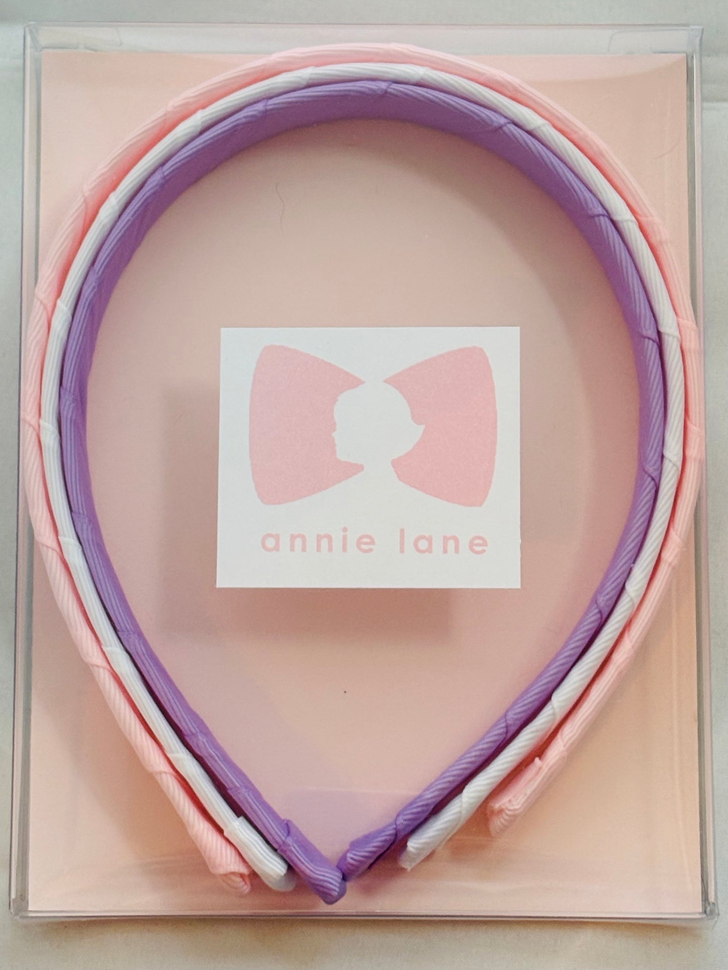 Set of three headbands - pink/white/orchid