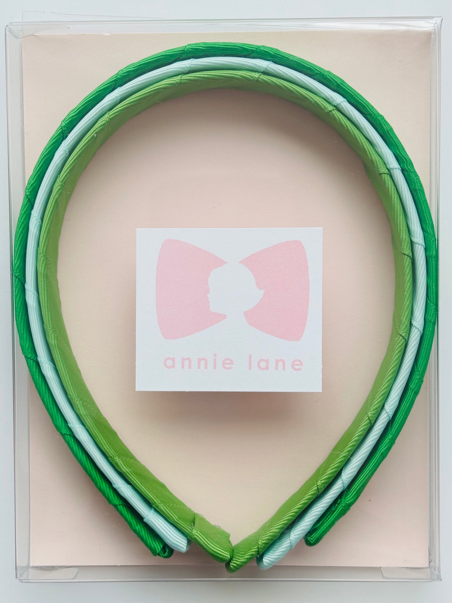 Headbands - Classic Grosgrain - Green, Ice & Leaf Green - Set of 3