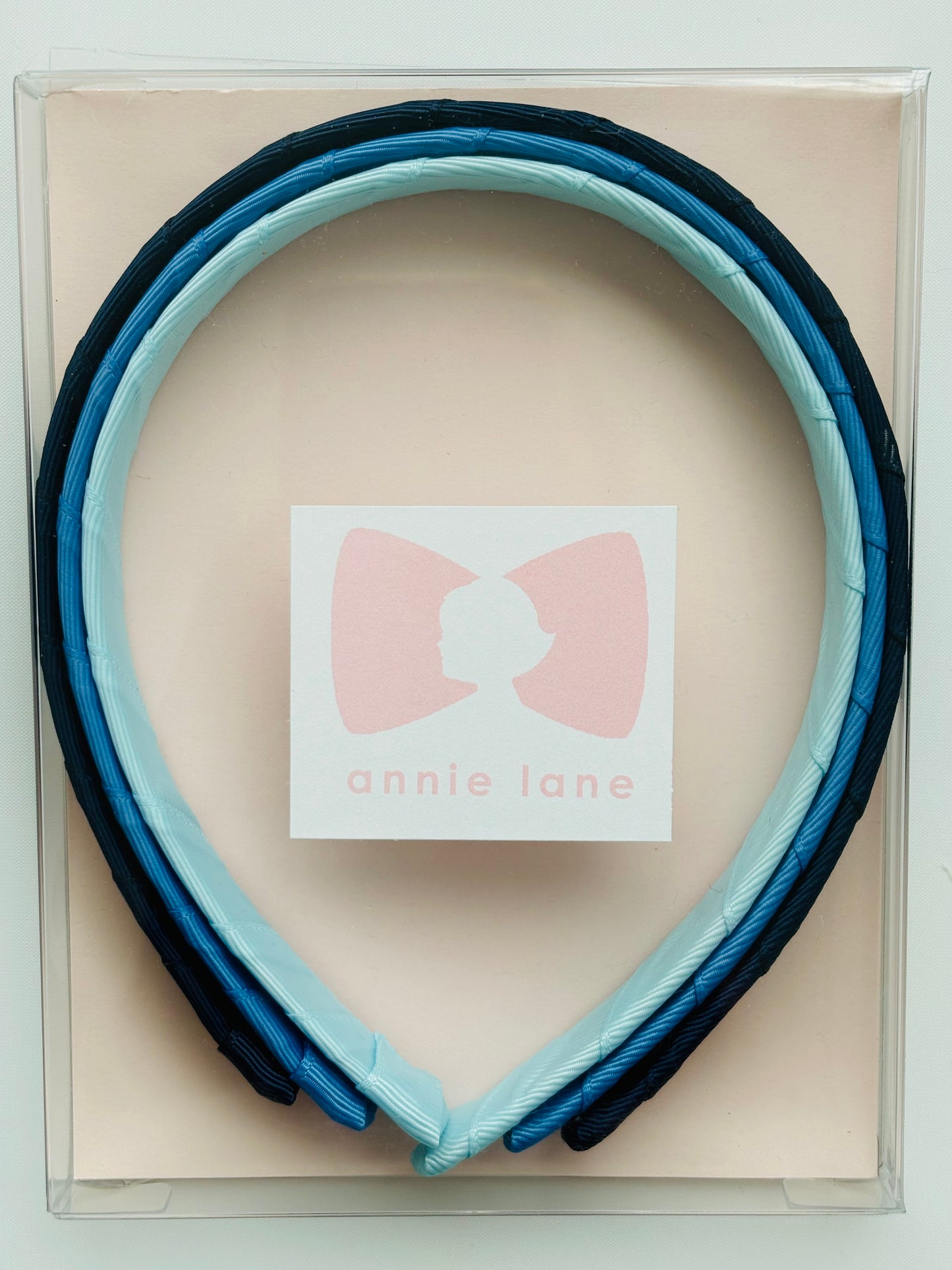 Headbands - Classic Grosgrain - Navy, Capri Blue & Light Blue - Set of 3
