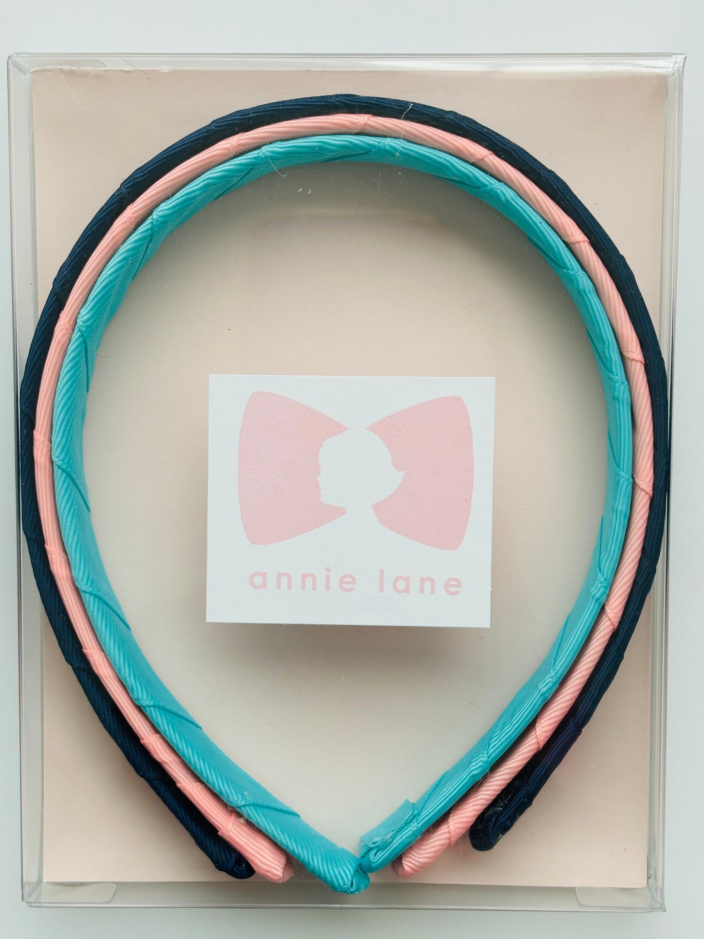 Headbands - Classic Grosgrain - Navy, Cotton Candy & Turquoise - Set of 3
