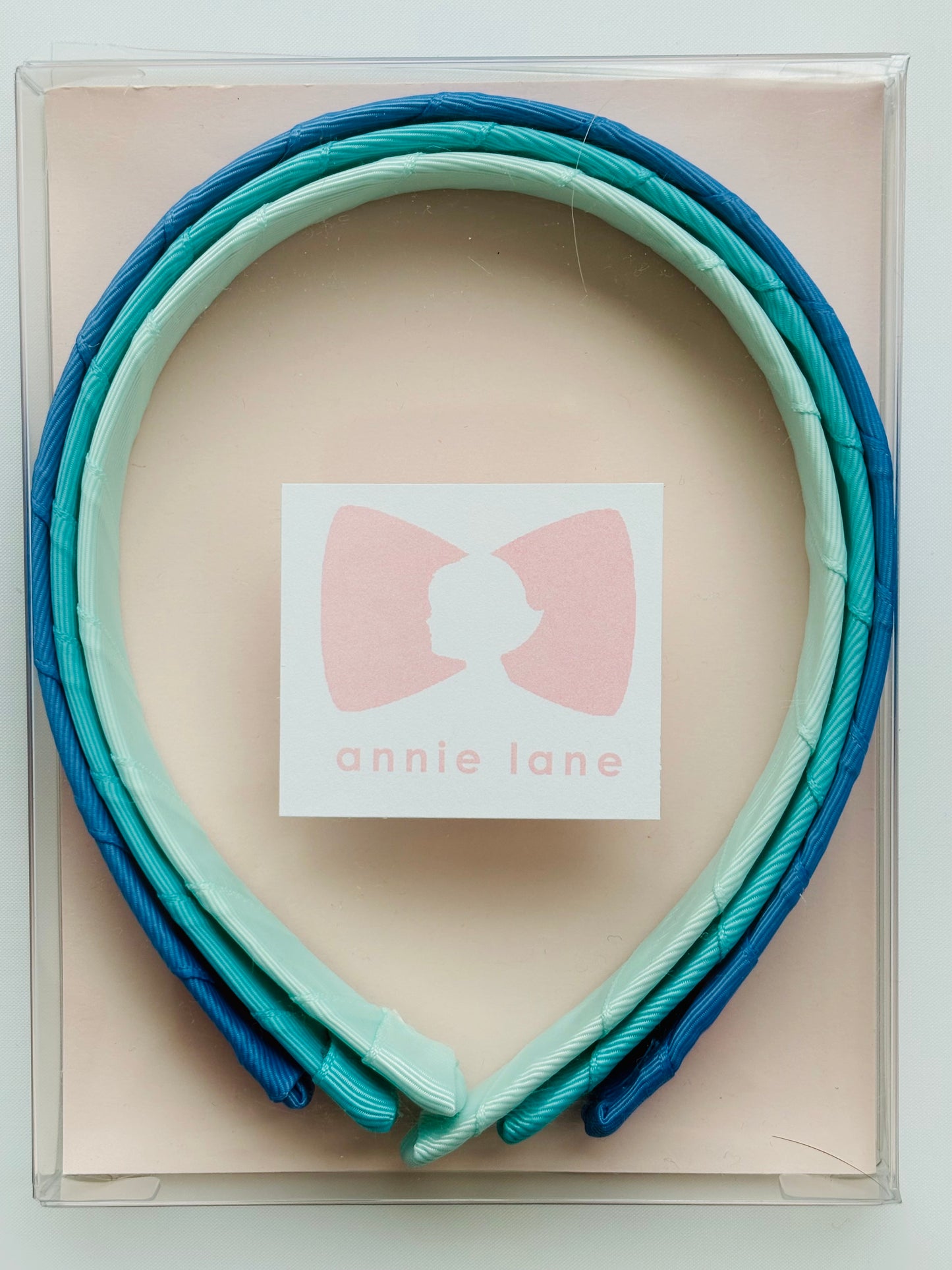 Headbands - Classic Grosgrain - Capri Blue, Turquoise & Ice - Set of 3