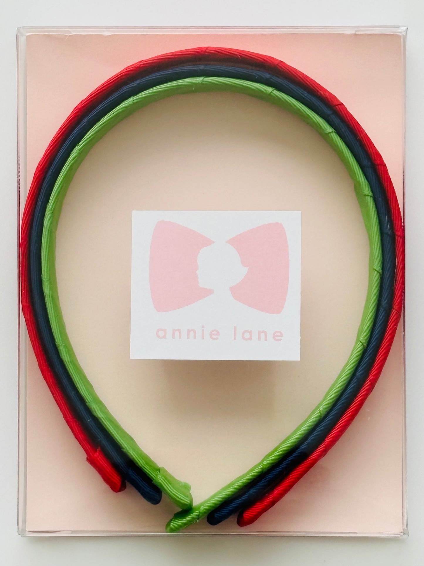 Headbands - Classic Grosgrain - Navy, Red & Leaf Green- Set of 3