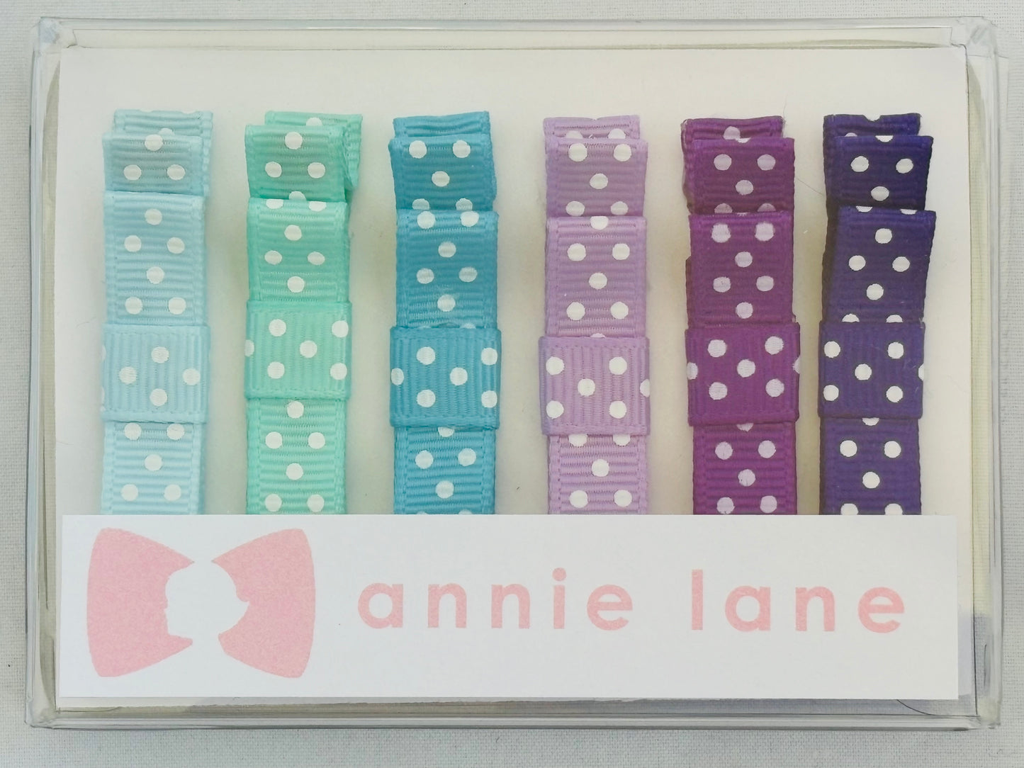 Blue/purple polka dot