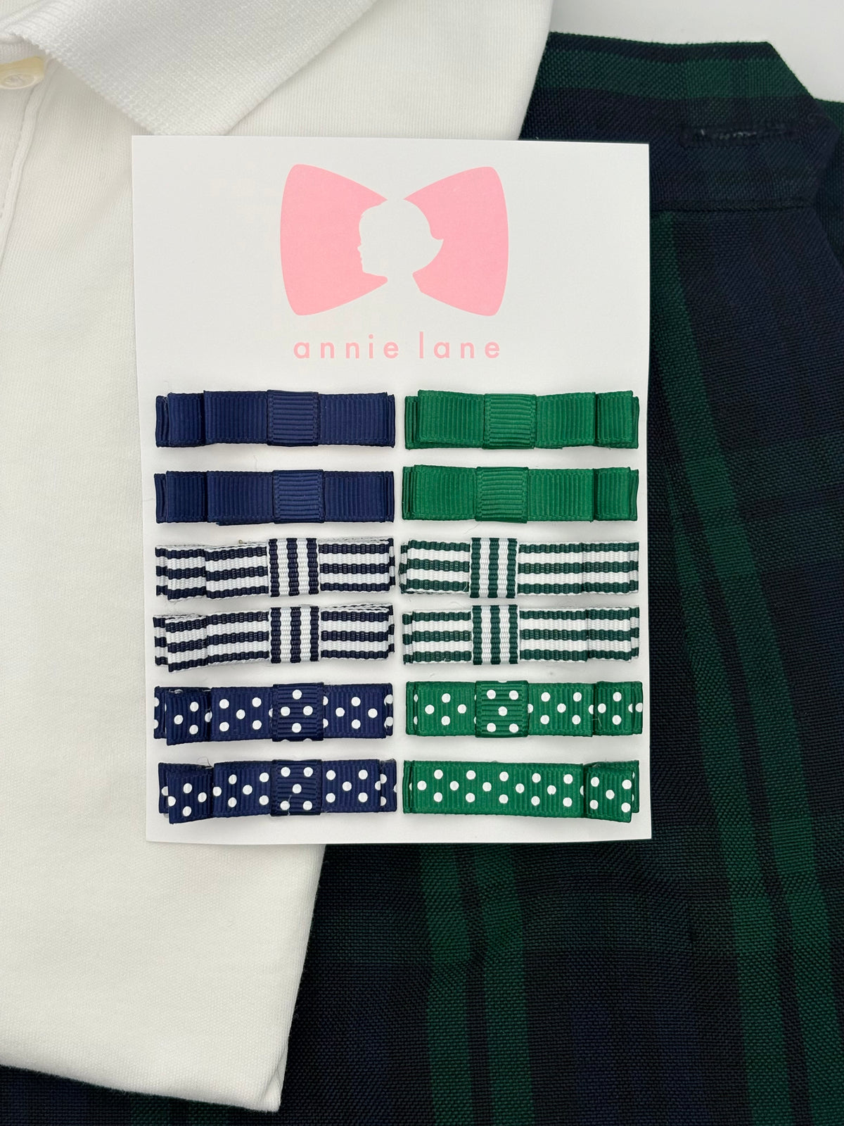 The Perfect Hair Bow - Set of 12 - Hunter & Yellow