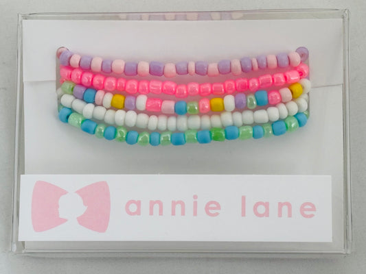 Pastel set of five bracelets