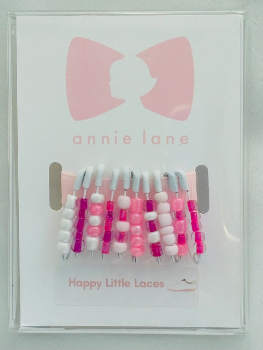 Shoelace Charms - Retro - Pink- Small