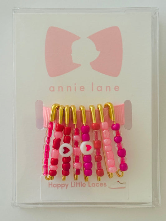 Shoelace Charms - Retro - Pink - Large