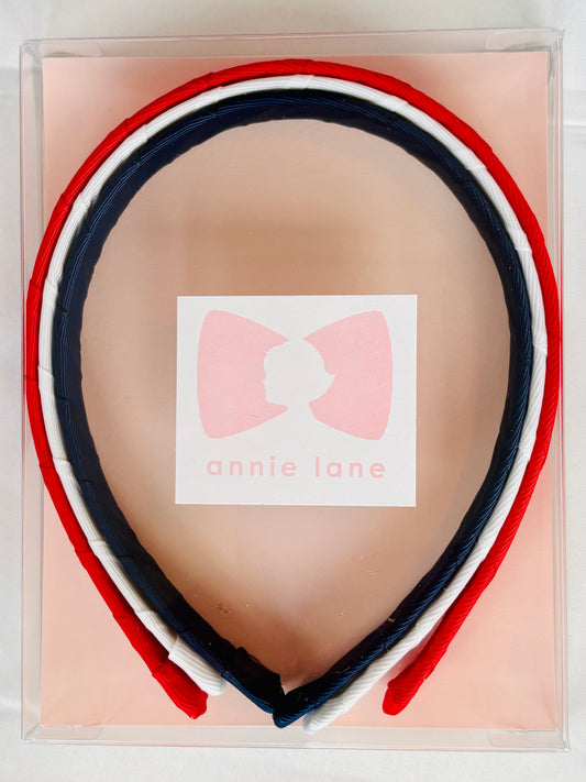 Headbands - Patriotic - Red, White & Blue Bold - Set of 3