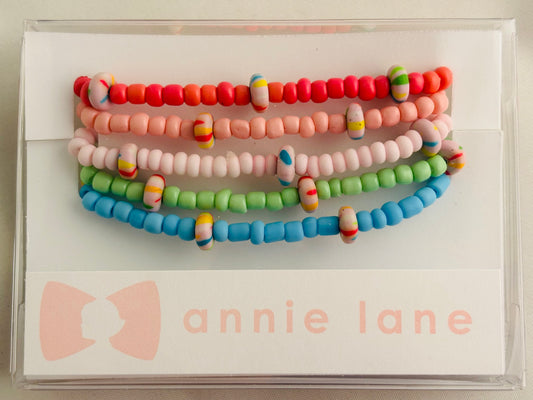 Beaded Bracelets - Rainbow Sherbet