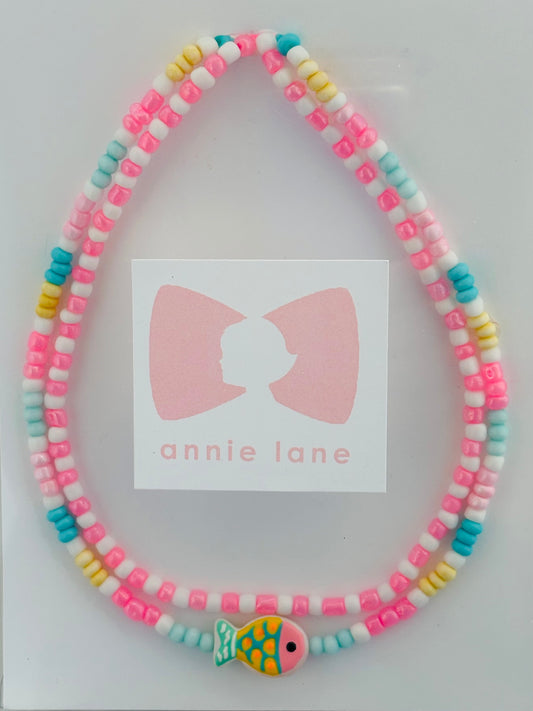 Beaded Necklaces - Tropical Fish Pastel