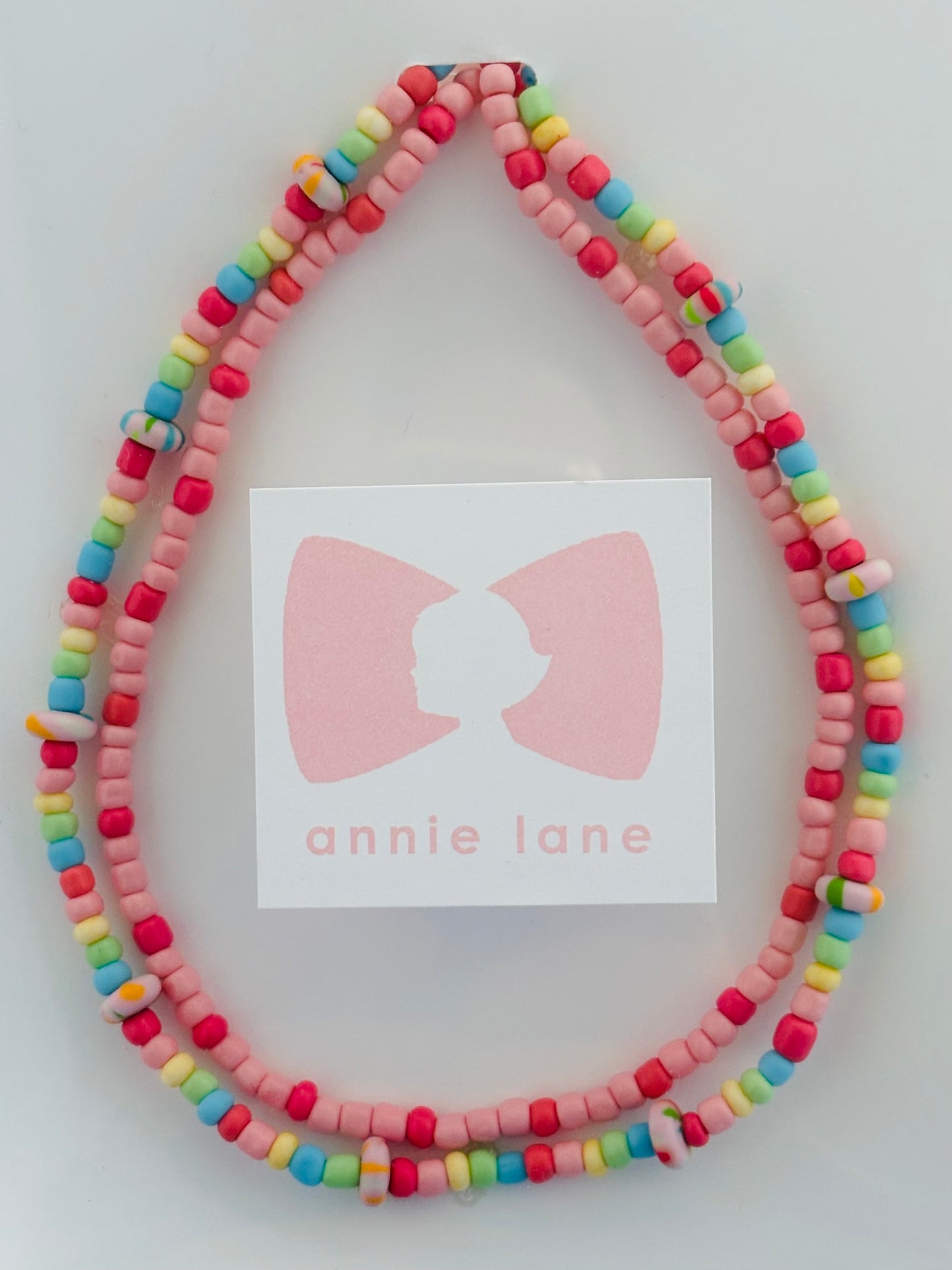 Beaded Necklaces - Rainbow Sherbet