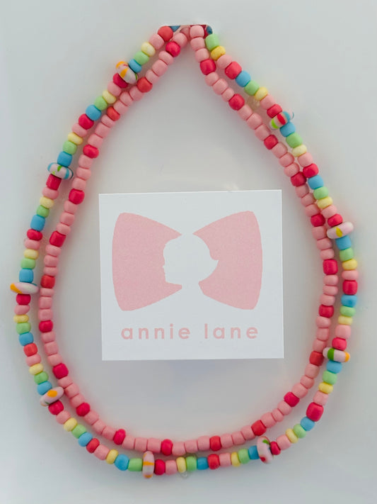Beaded Necklaces - Rainbow Sherbet