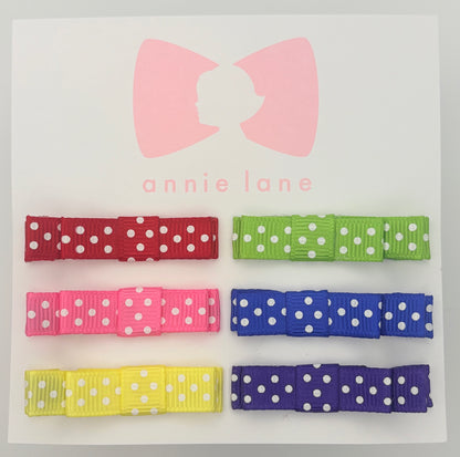 The Perfect Hair Bow - Set of Six - Primary Colors Polka Dots