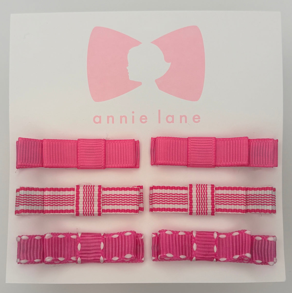 The Perfect Hair Bow - Set of Six - Pink Mixed Patterns