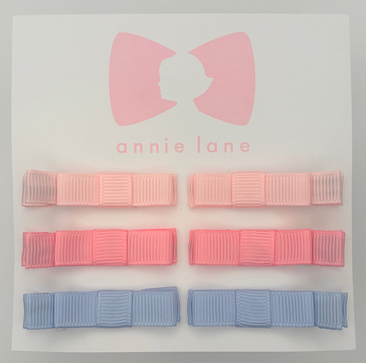 The Perfect Hair Bow - Set of Six - Pink & Blue Solids