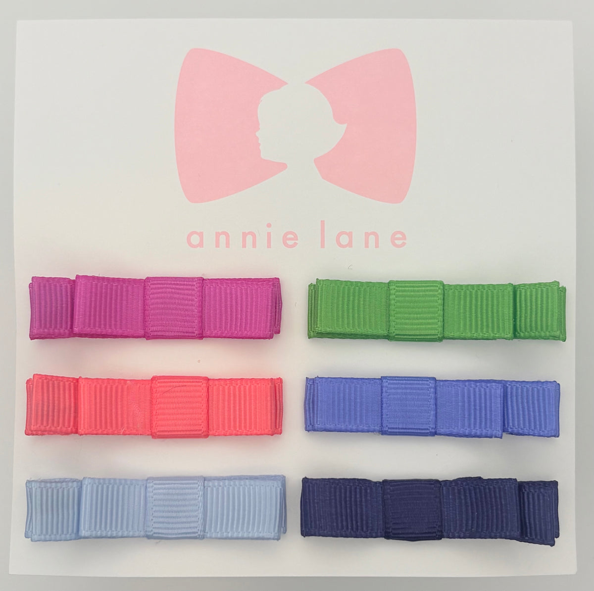 The Perfect Hair Bow - Set of Six - Bright Rainbow Solids