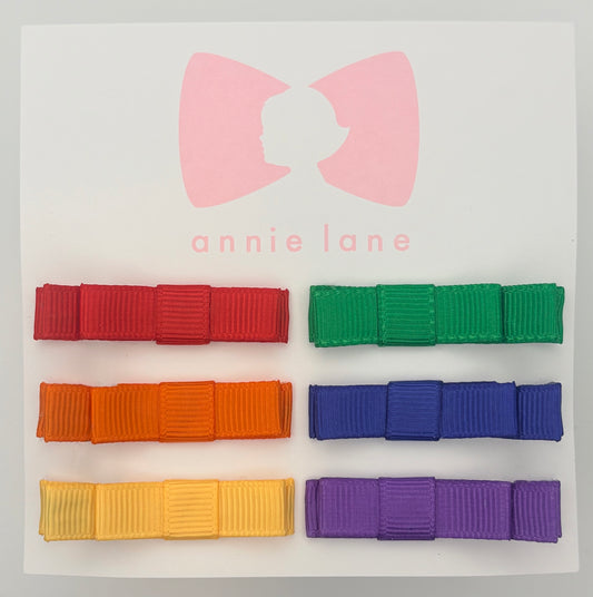 The Perfect Hair Bow - Set of Six - Classic Rainbow Solids