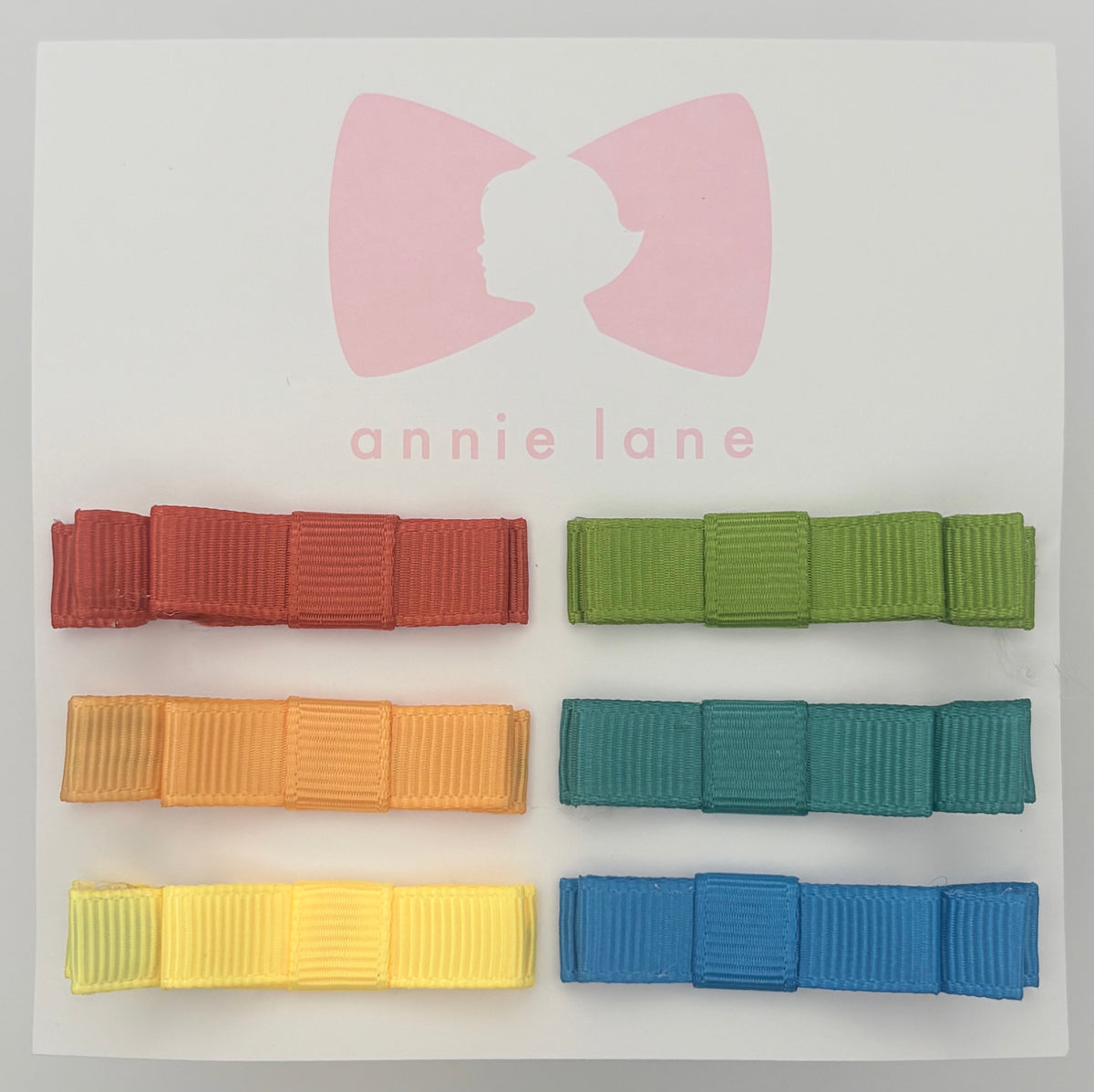 The Perfect Hair Bow - Set of Six - Muted Rainbow Solids