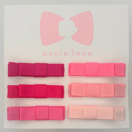 The Perfect Hair Bow - Set of Six - Shades of Pink Solids