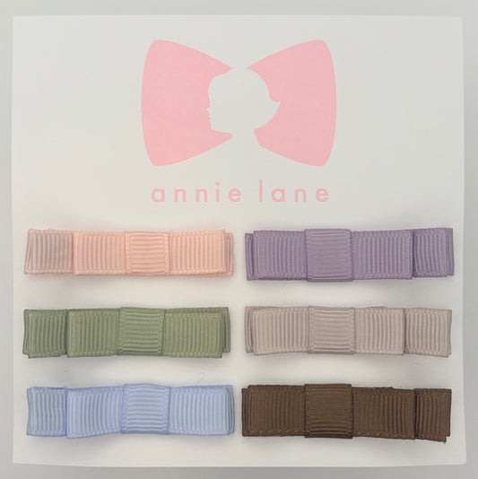 The Perfect Hair Bow - Set of Six - Pink Blush, Lavender, Sage & Blue Solids