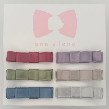 The Perfect Hair Bow - Set of Six - Rose, Lavender & Sage Solids