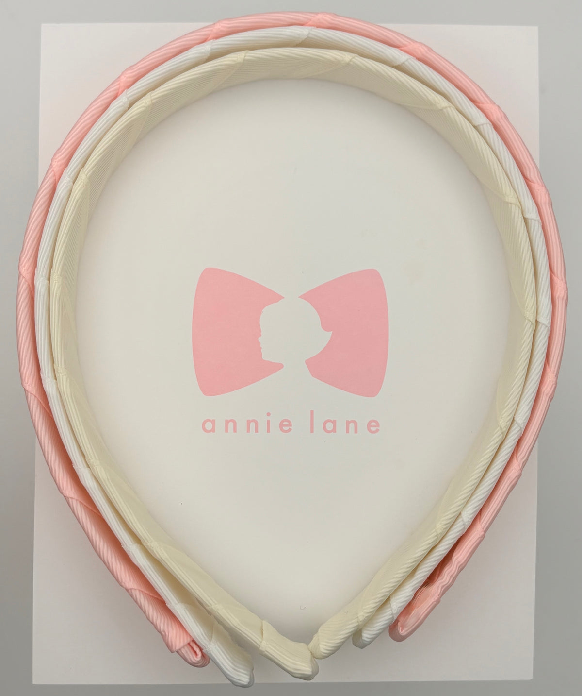 Headbands - Set of Three - Light Pink, White & Antique White