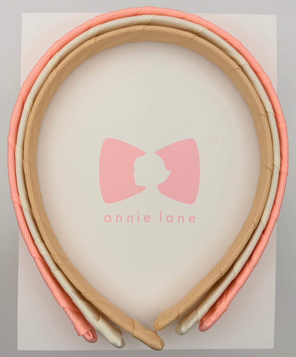 Headbands - Set of Three - Cotton Candy, Antique White & Light Gold