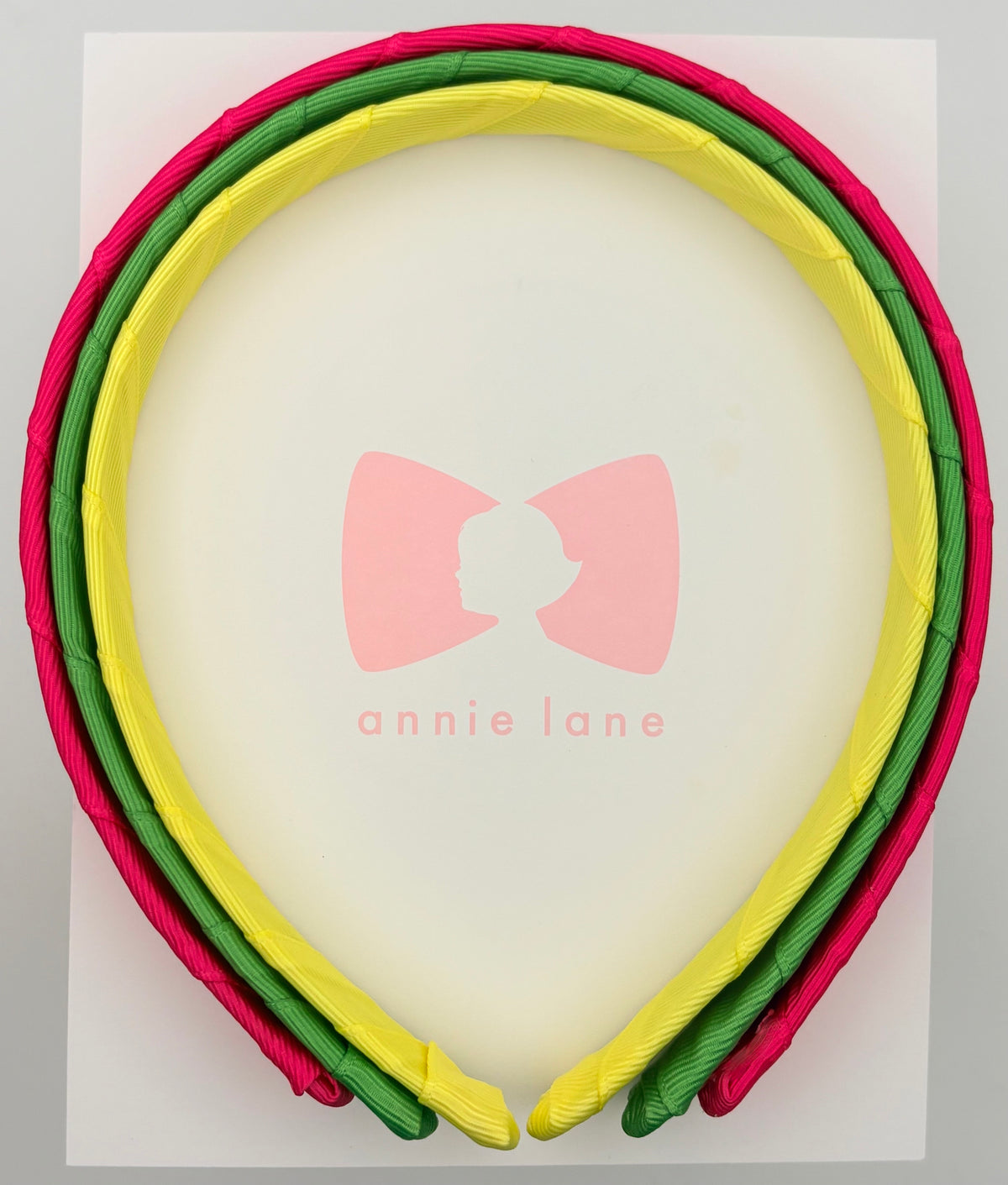 Headbands - Set of Three - Shocking Pink, Leaf Green & Lemon