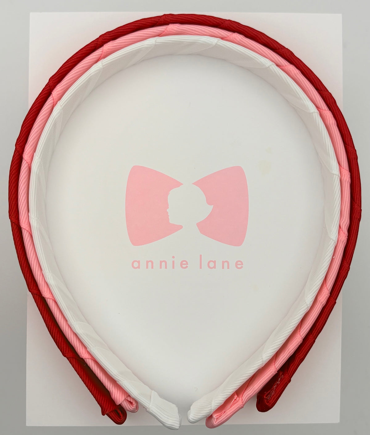 Headbands - Set of Three - Red, Pink & White
