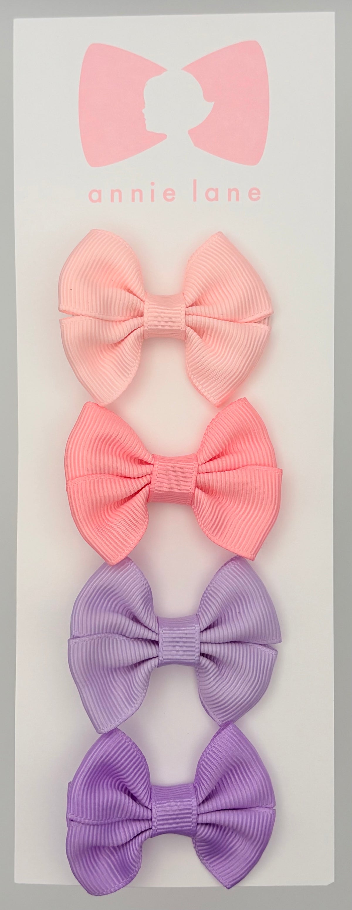 The Sweetest Hair Bow - Set of Four - Pink & Lavender
