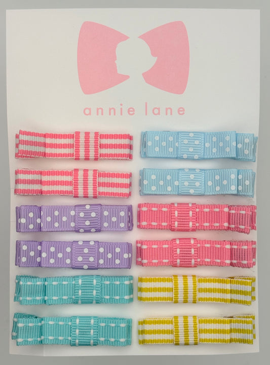 The Perfect Hair Bow - Set of 12 - Playful Pastels