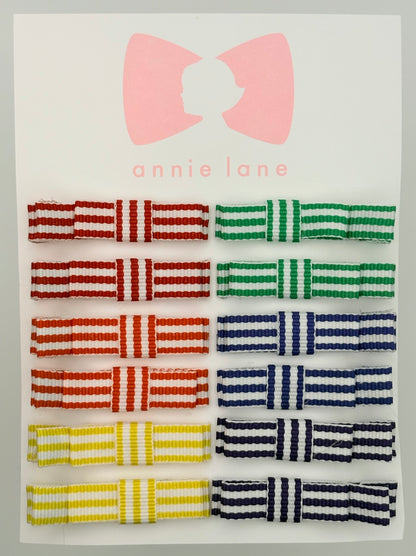 The Perfect Hair Bow - Set of 12 - Bold Stripes