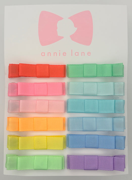 The Perfect Hair Bow - Set of 12 - Pastel Rainbow