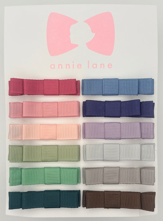 The Perfect Hair Bow - Set of 12 - Earth Tone Rainbow