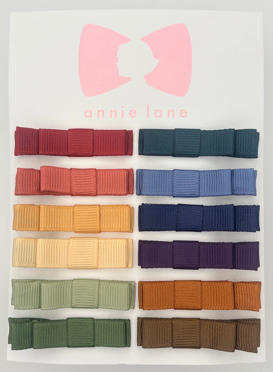 The Perfect Hair Bow - Set of 12 - Warm Rainbow
