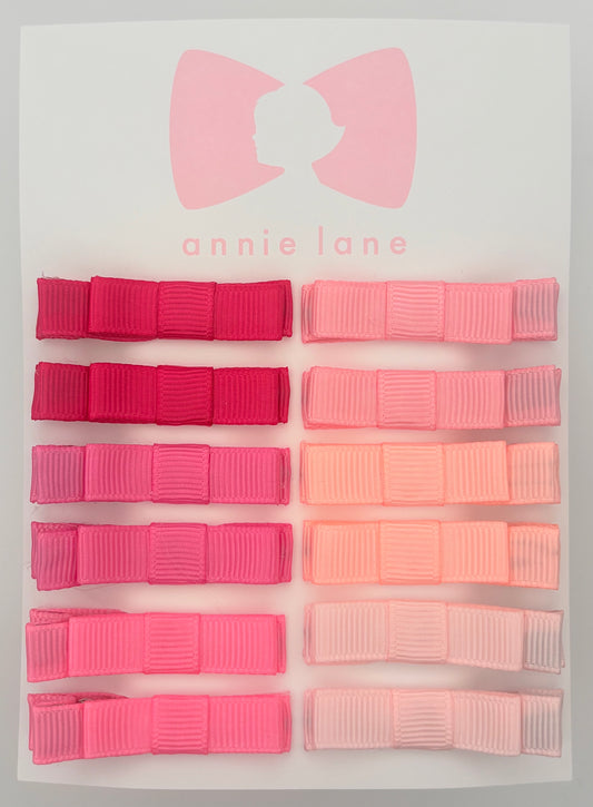 The Perfect Hair Bow - Set of 12 - Shades of Pink