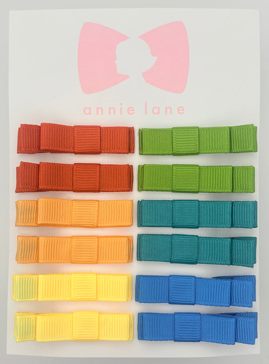 The Perfect Hair Bow - Set of 12 - Fall Rainbow