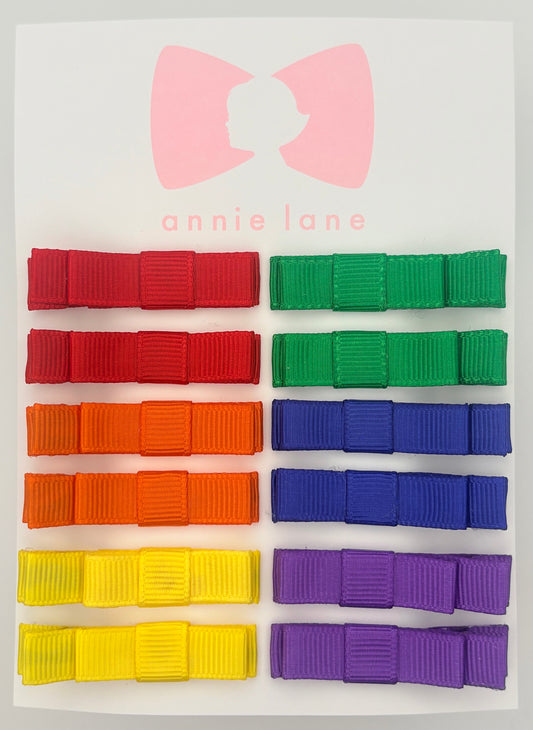 The Perfect Hair Bow - Set of 12 - Classic Rainbow