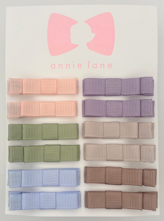 The Perfect Hair Bow - Set of 12 - Muted Pastel