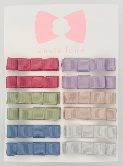 The Perfect Hair Bow - Set of 12 - Soft Pastel & Neutral