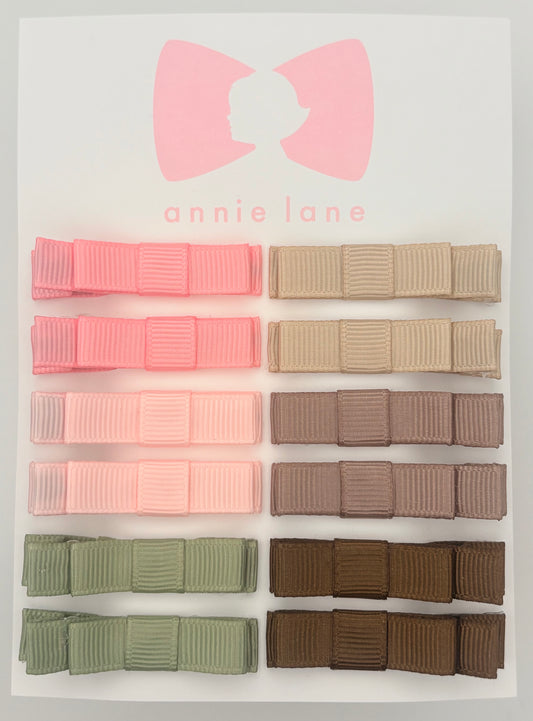 The Perfect Hair Bow - Set of 12 - Blush & Earth Tone