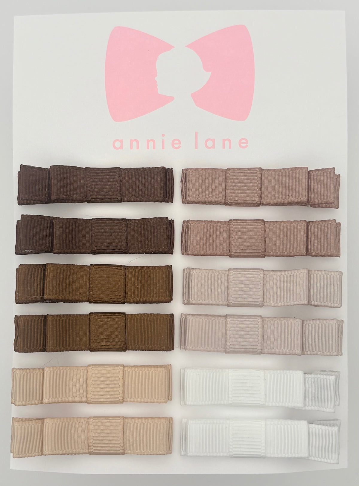 The Perfect Hair Bow - Set of 12 - Brown & Neutral