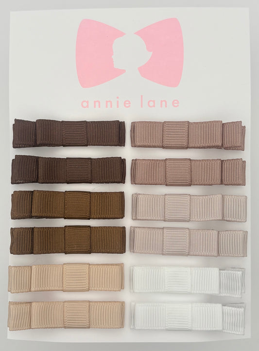 The Perfect Hair Bow - Set of 12 - Brown & Neutral