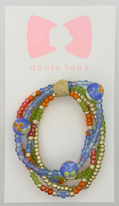 Bracelets - Set of Five - Teen/Adult Periwinkle Multi