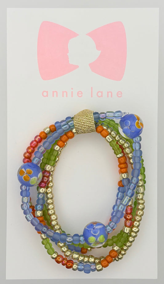 Bracelets - Set of Five - Teen/Adult Periwinkle Multi