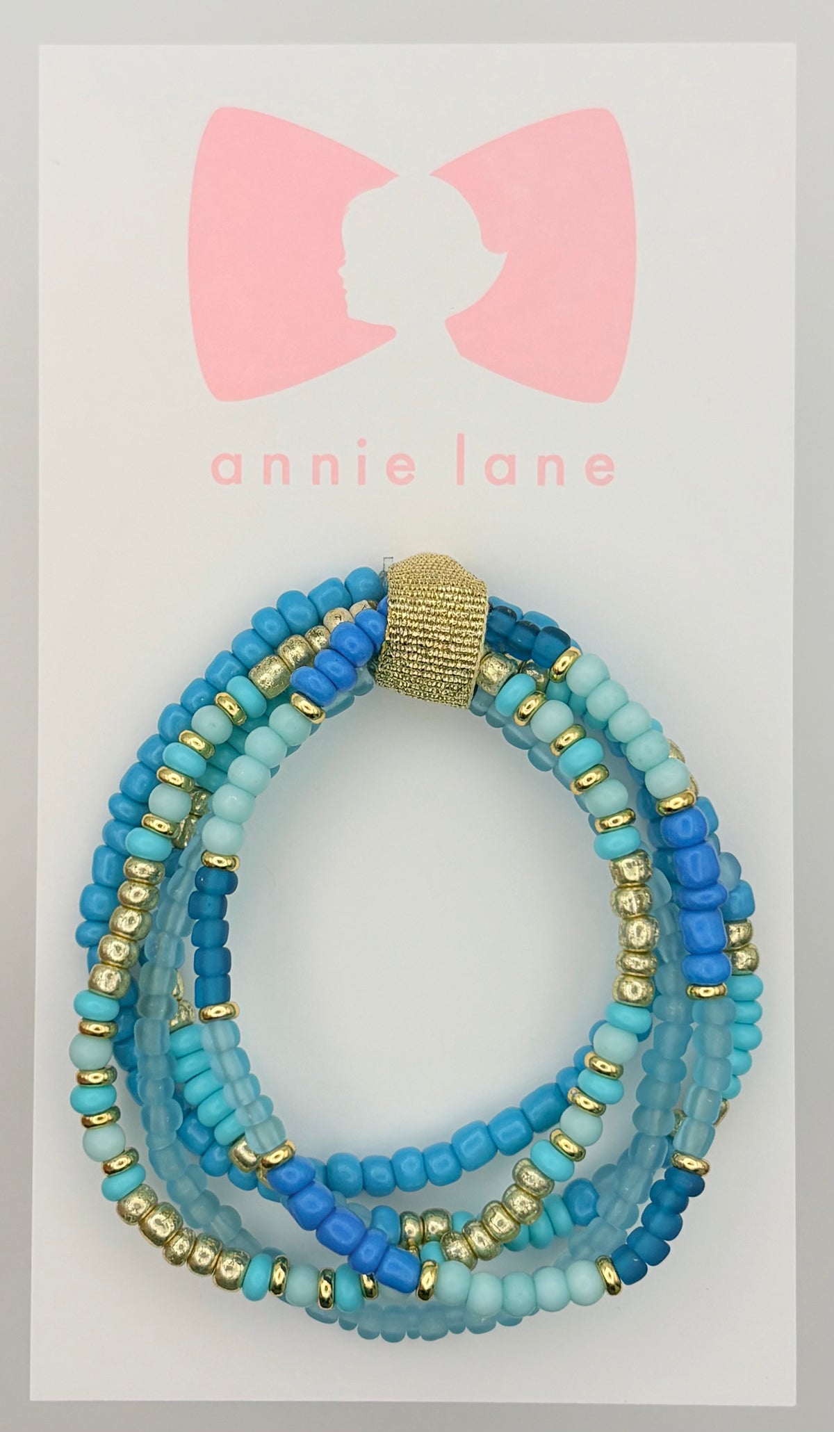 Bracelets - Set of Five - Teen/Adult Ocean Blue