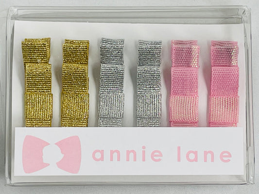 Gold, silver and pink pairs